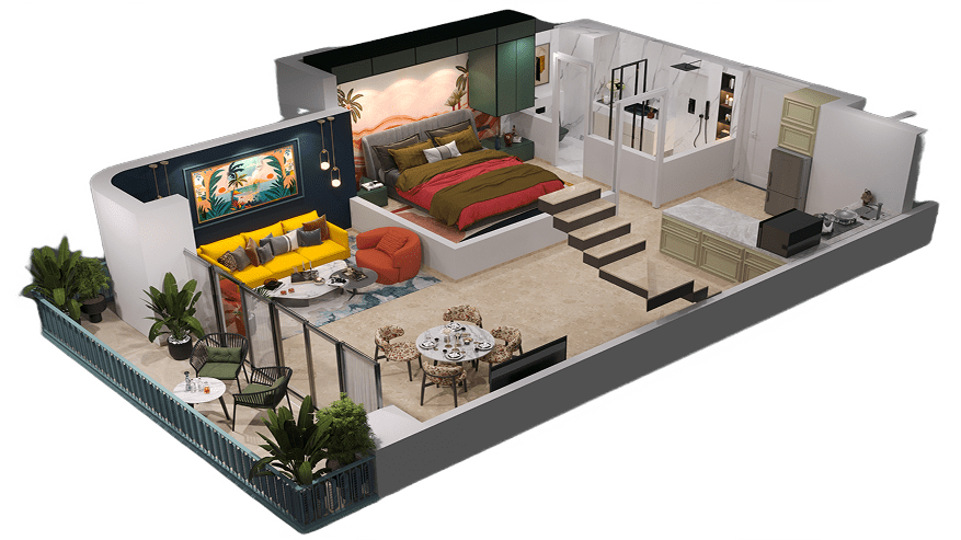 Mirante 2.5 BHK Lower floor duplex C1